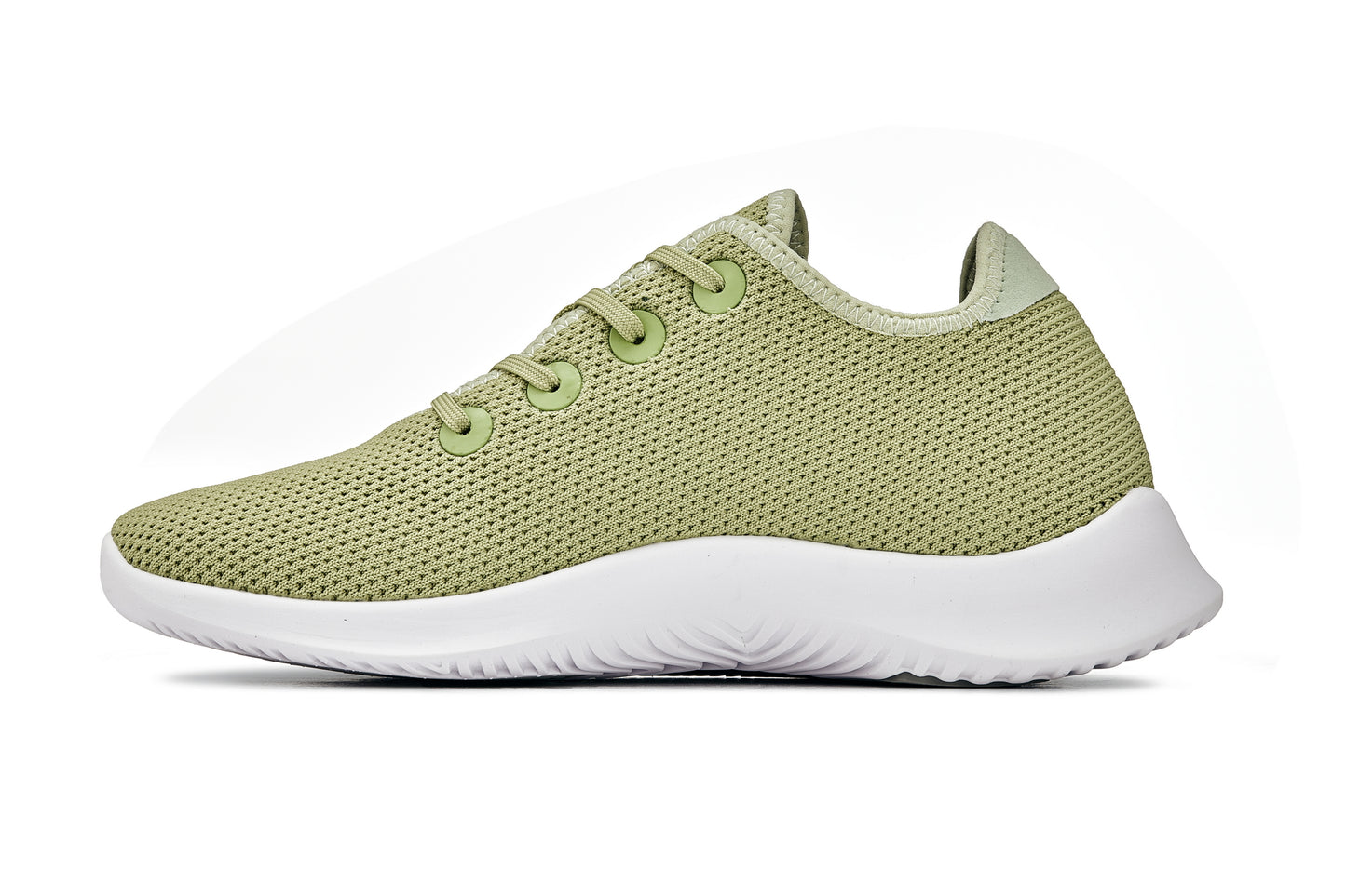CALTO - Q405 - 2.4 Inches Taller (Pale Lime) - Ultra Lightweight Knitted Sneakers
