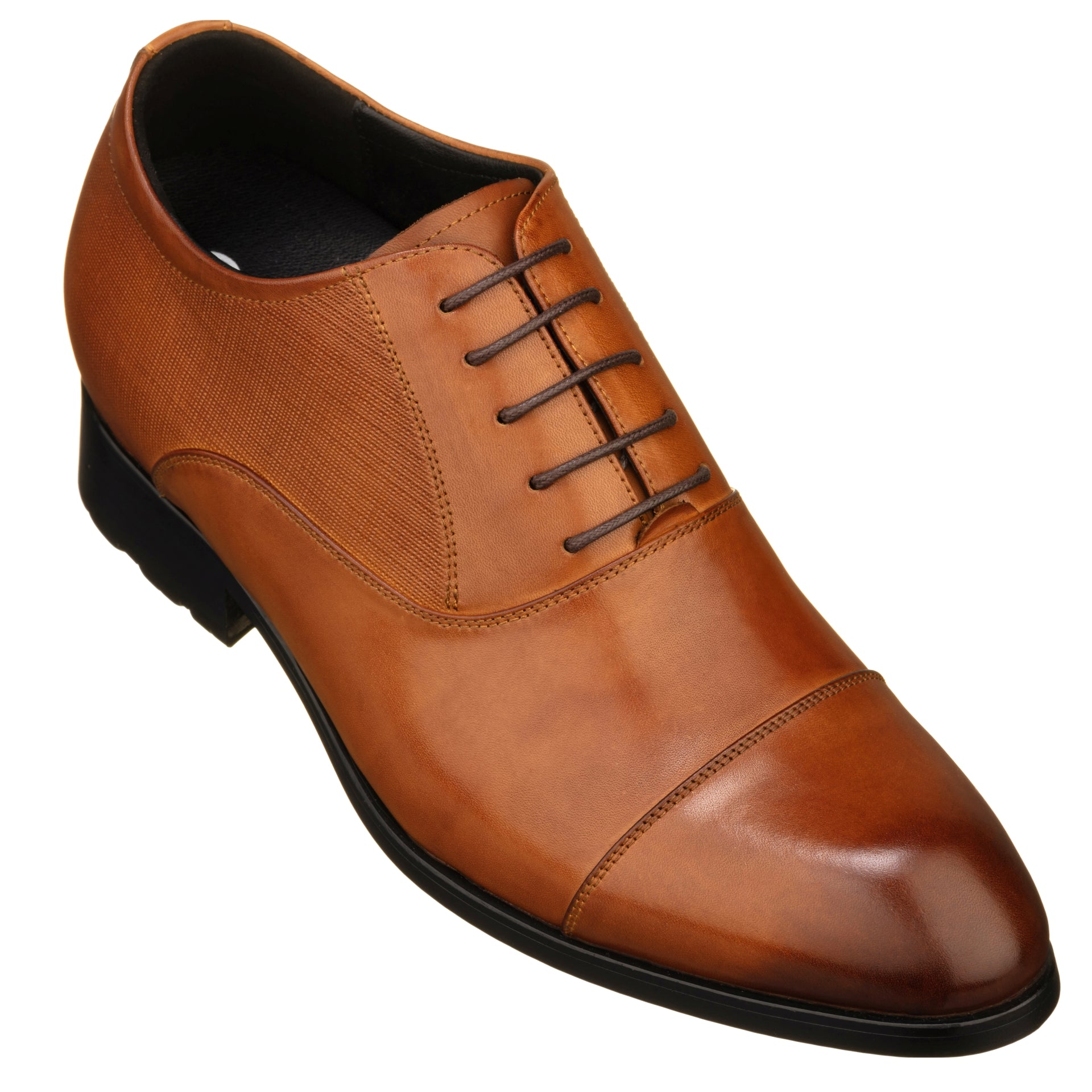 CALTO Y6711 Inches Taller (Brown) Dress Shoes