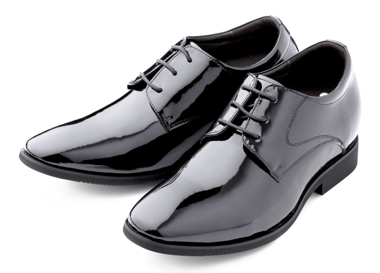 Elevator shoes height increase CALDEN Patent Leather Formal Dress Shoes - Three Inches - K911929