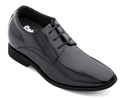 Elevator shoes height increase CALDEN Patent Leather Formal Dress Shoes - Three Inches - K911929