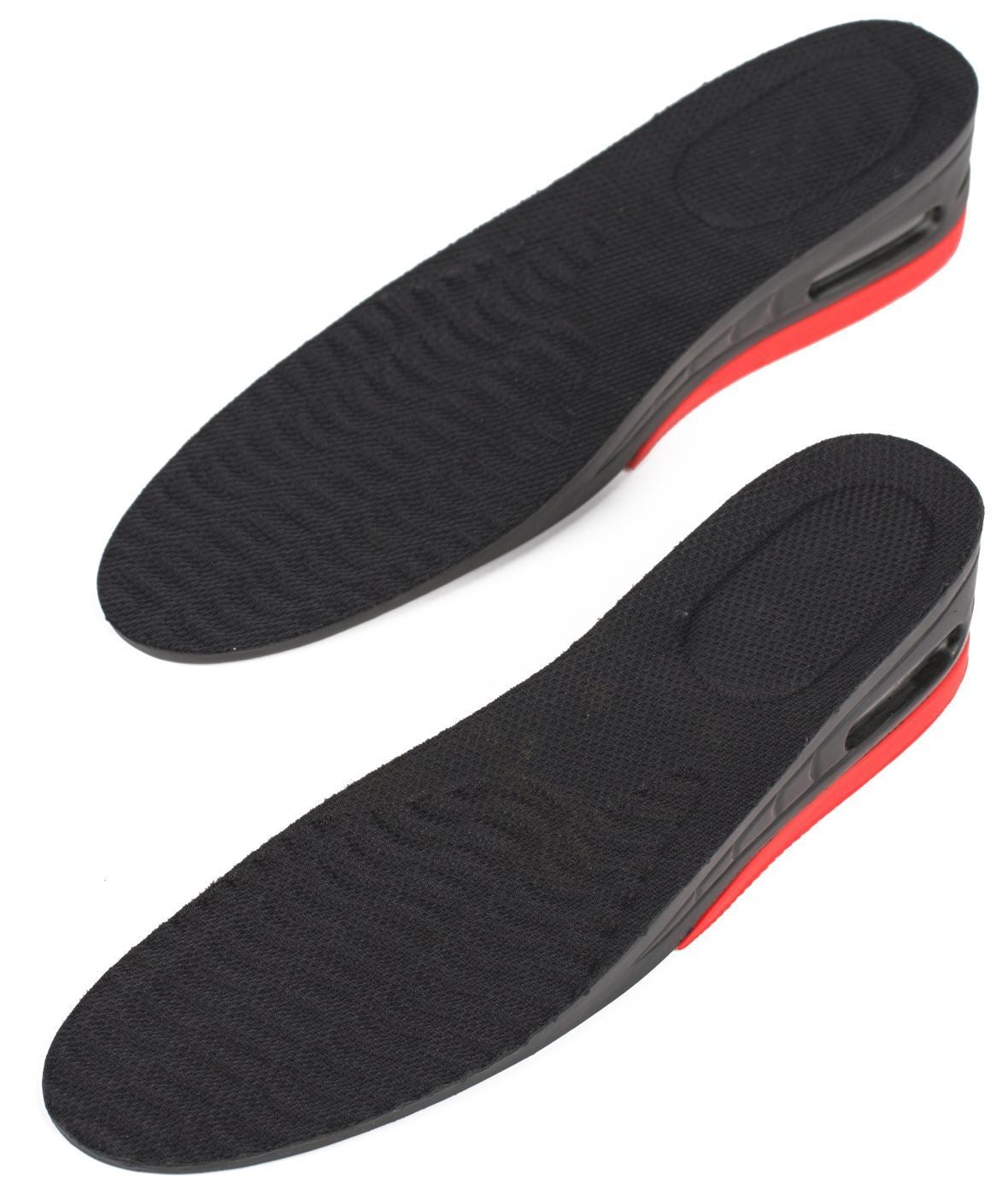 Black Height Increasing PU Insoles – Shoe Lifts For Men (Medium Size 6-8) – Look Taller IN2F
