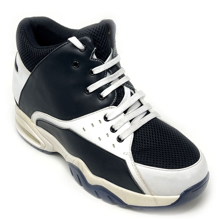 Elevator shoes height increase FSB0083 - 3.6 Inches Taller (Black/White) - Size 7.5 Only