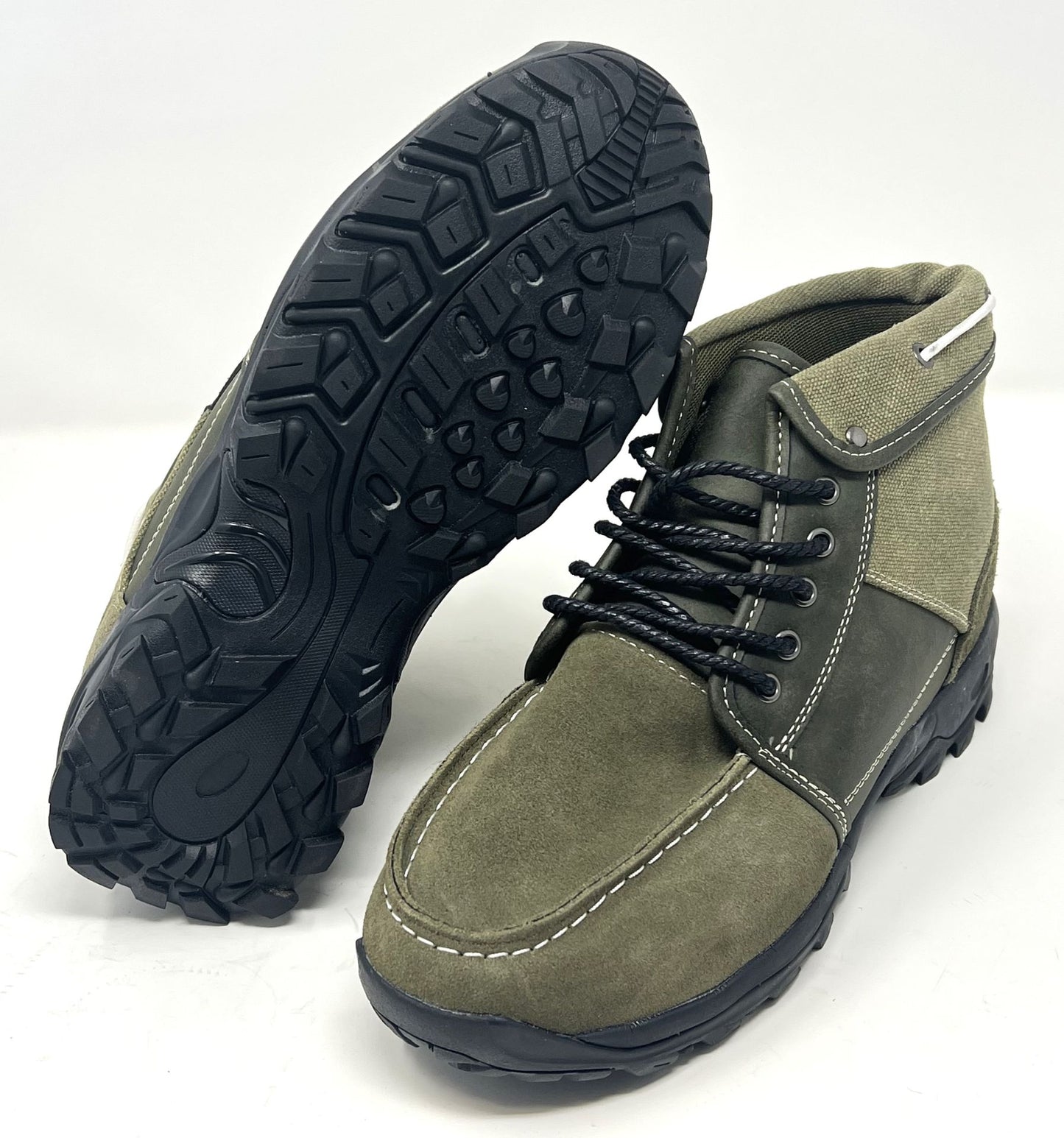 Elevator shoes height increase FSC0096 - 3.2 Inches Taller (Olive) - Size 8 Only