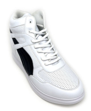 Elevator shoes height increase FSE0115 - 3.4 Inches Taller (White) - Size 10 Only