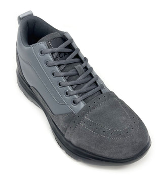 Elevator shoes height increase FSH0053 - 3 Inches Taller (Grey) - Size 7.5 Only