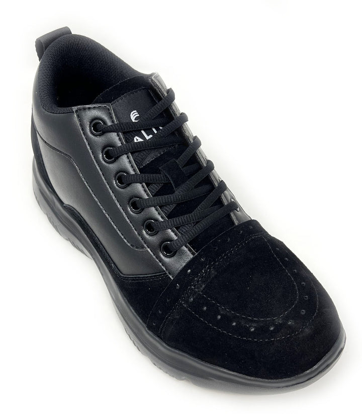 Elevator shoes height increase FSK0088 - 2.8 Inches Taller (Black) - Size 7 Only