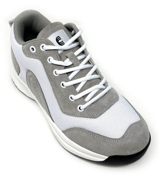 Elevator shoes height increase FSK0100 - 3 Inches Taller (White/Grey) - Size 9 Only