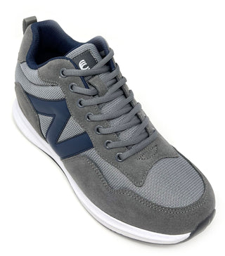 Elevator shoes height increase FSK0102 - 2.8 Inches Taller (Grey) - Size 9 Only