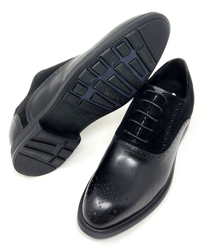 Elevator shoes height increase FSL0040 - 2.8 Inches Taller (Black) - Size 7.5 Only