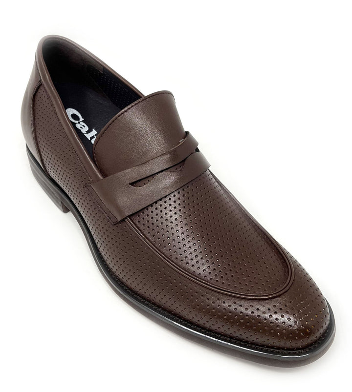 Elevator shoes height increase FSL0071 - 2.8 Inches Taller (Coffee) - Size 7.5 Only