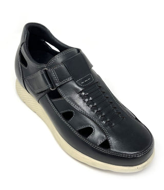 Elevator shoes height increase FSM0049 - 2.4 Inches Taller (Black) - Size 7.5 Only