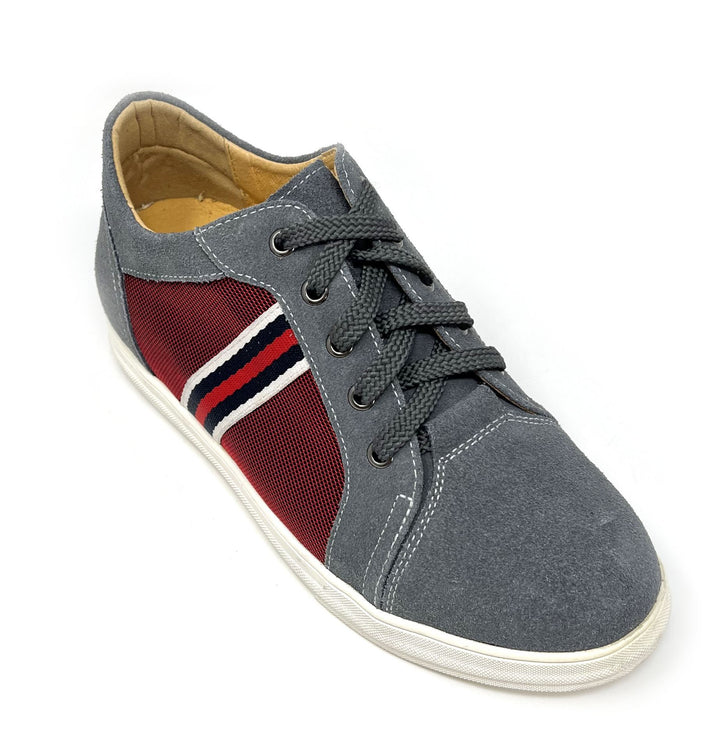 Elevator shoes height increase FSM0058 - 3 Inches Taller (Grey/Red) - Size 7.5 Only