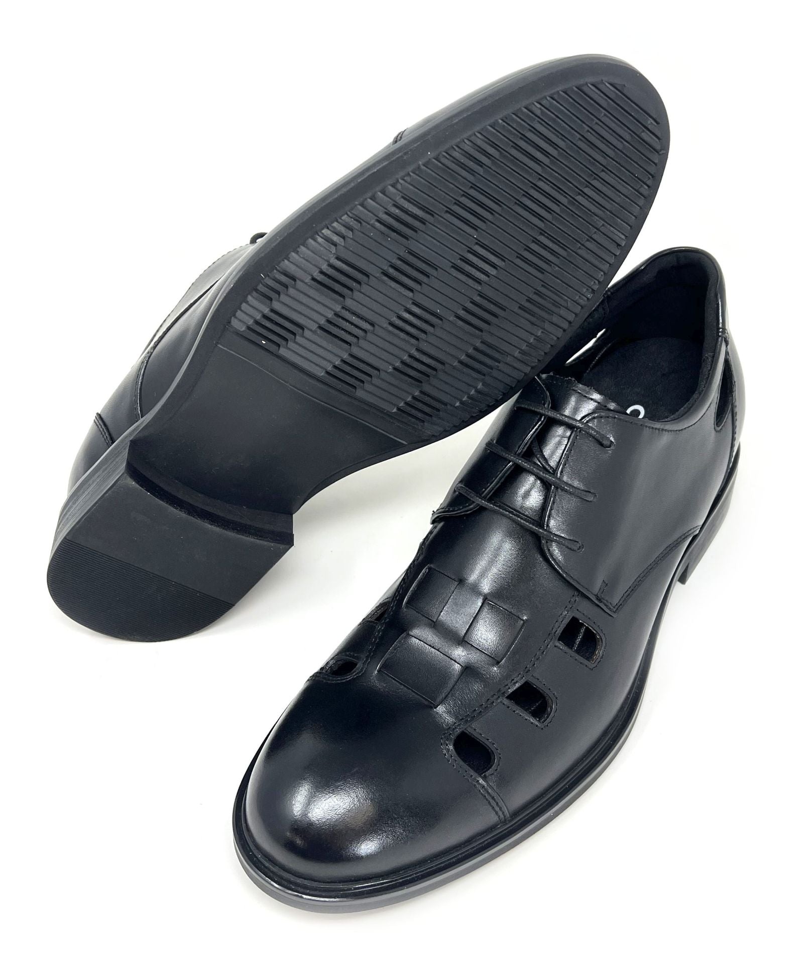Elevator shoes height increase FSP0087 - 2.6 Inches Taller (Black) - Size 7.5 Only