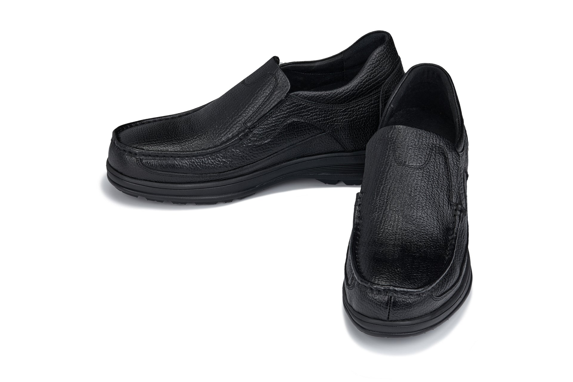 CALTO G1825 Elevator Loafers Black Inches Taller