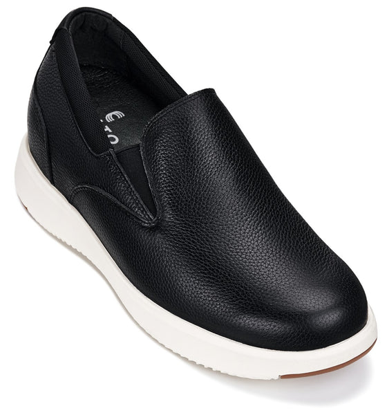 CALTO - J1420 - 2.8 Inches Taller (Onyx) - Leather Loafers display picture 2