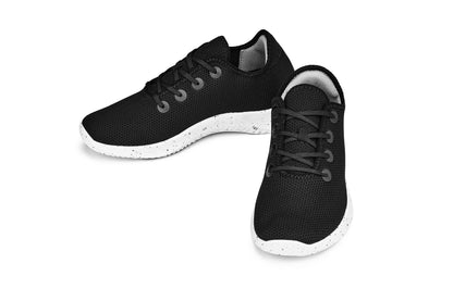 CALTO - Q401 - 2.4 pulgadas más alto (negro/blanco y suela moteada) - Zapatillas de punto ultraligeras