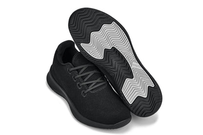 CALTO - Q502 - 2.4 Inches Taller (Noir Merino Wool) - Ultra Lightweight Sneakers