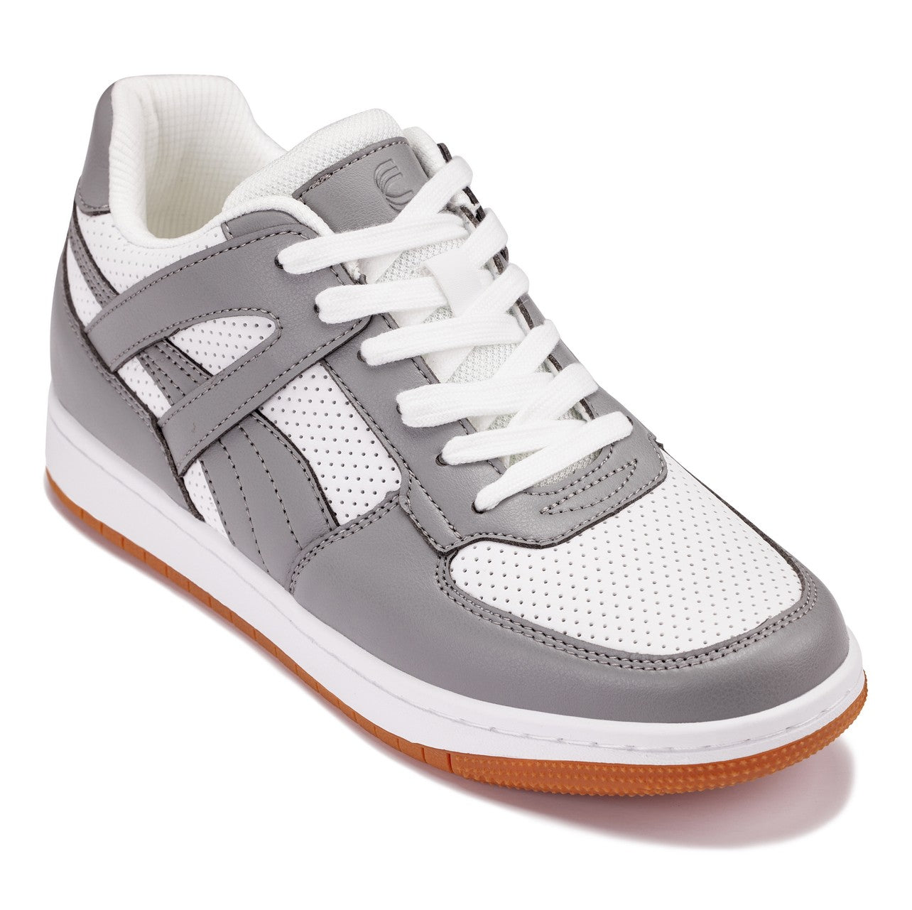 CALTO - S2532 - 2.2 Inches Taller (Grey/White) with Gum Sole - Contemp