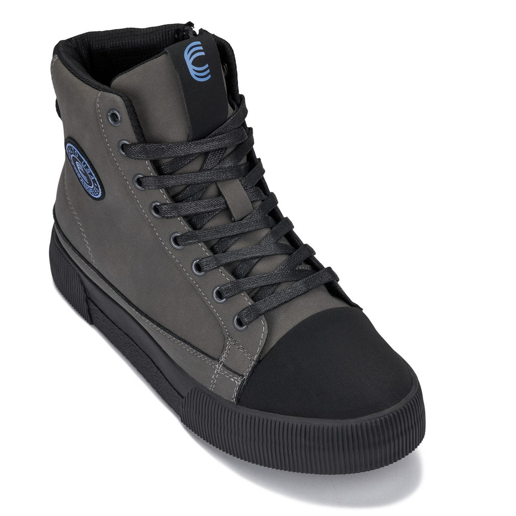 CALTO Men's Invisible Height Increasing Sneakers - Gain 2.4 Inches, Grey Sporty Shoes Size 12