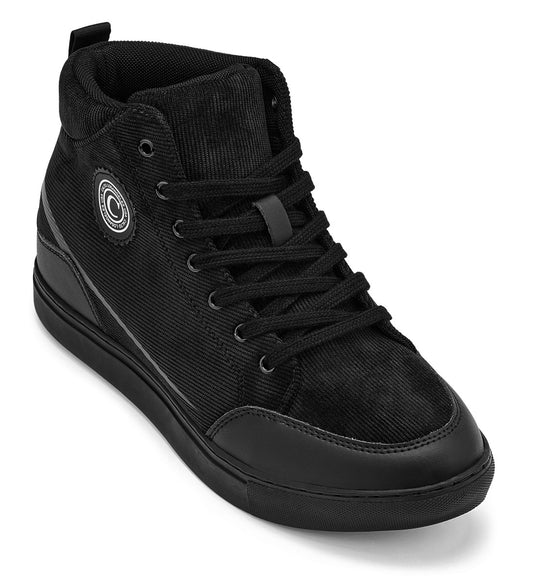 CALTO - S4130 - 2.6 بوصات أطول (أونيكس/نعل أسود) - حذاء رياضي علوي من القطيفة للكاحل