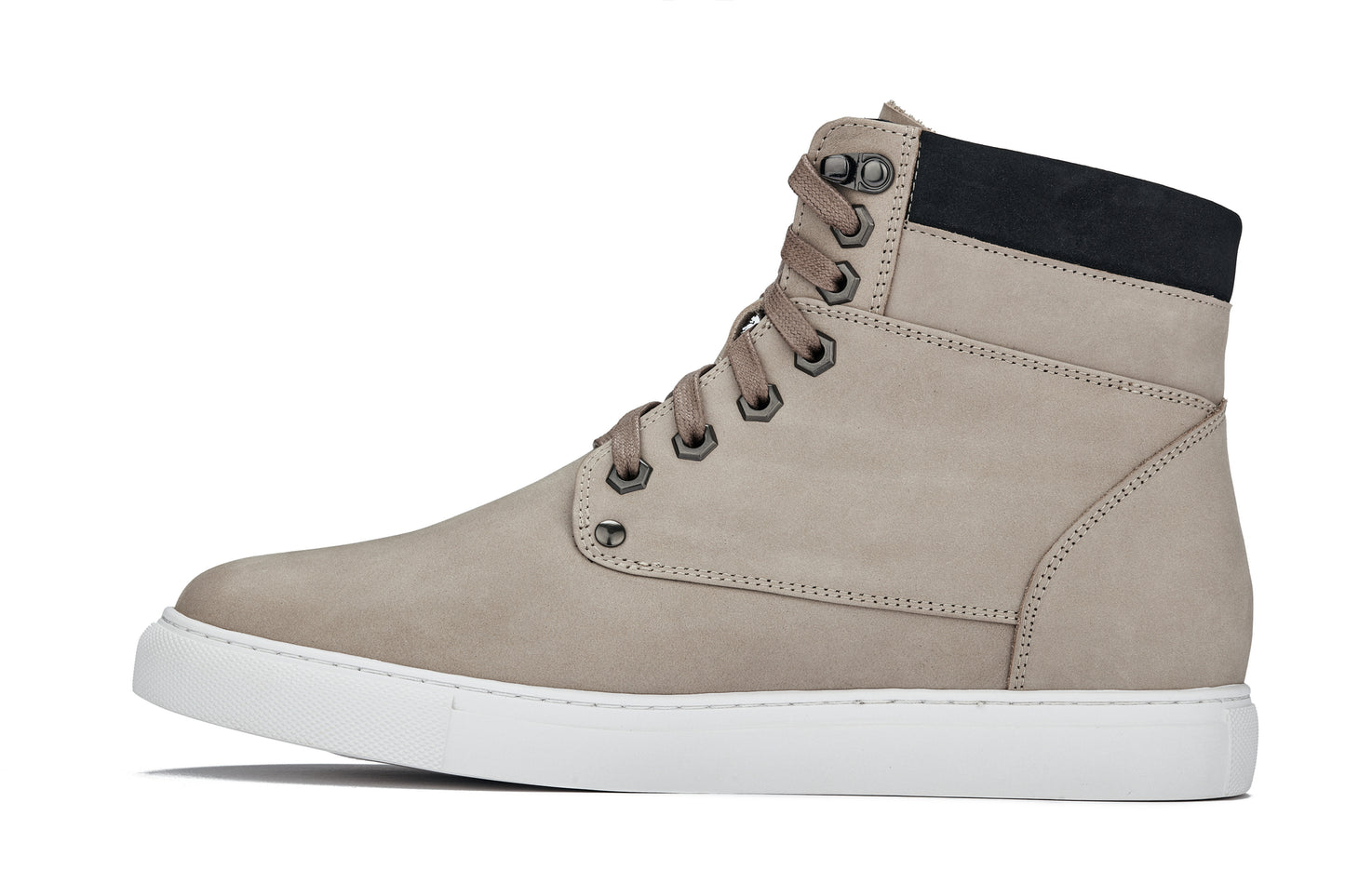 CALTO - T53122 - 2.6 Inches Taller (Taupe) - High top sneak-boot