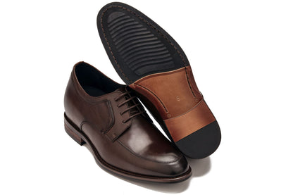 CALTO - Y7426 - 2.8 Inches Taller (Chocolate Brown) - Dress Oxford