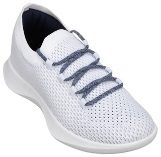 Elevator shoes height increase CALTO - Q083 - 2.4 Inches Taller (White/Blue) - Ultra Lightweight Sneakers