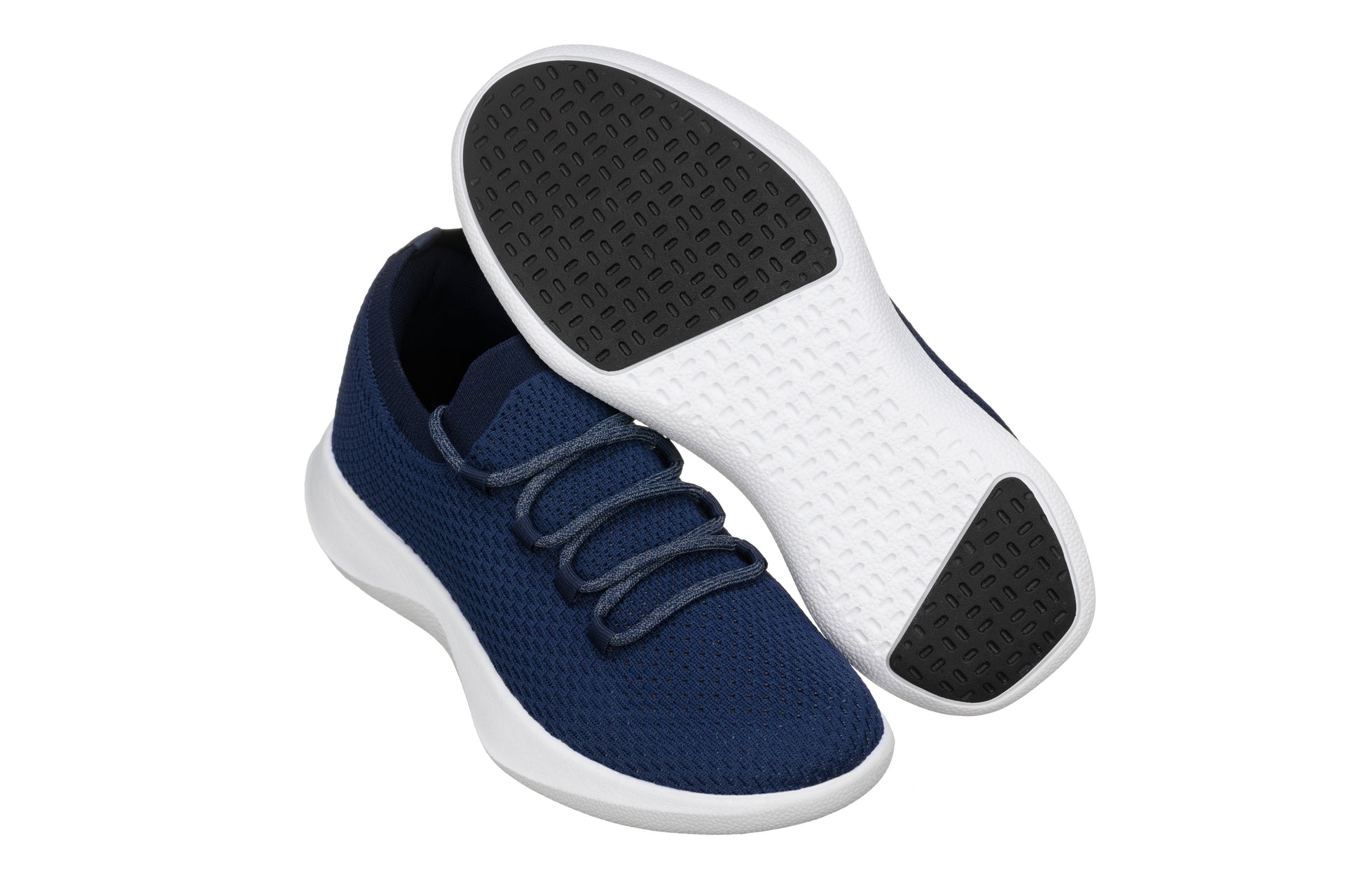 Elevator shoes height increase CALTO - Q084 - 2.4 Inches Taller (Blue/Grey) - Ultra Lightweight Sneakers