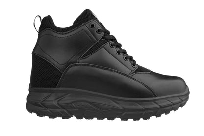 Elevator shoes height increase CALTO - S22802 - 4 Inches Taller (Black) - Hiking Style Boots