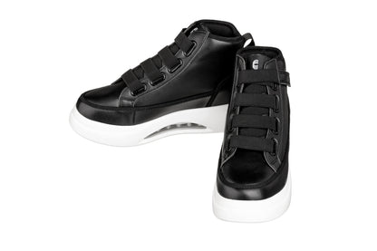 Elevator shoes height increase CALTO - S23104 - 3.6 Inches Taller (Black) - Sneakers