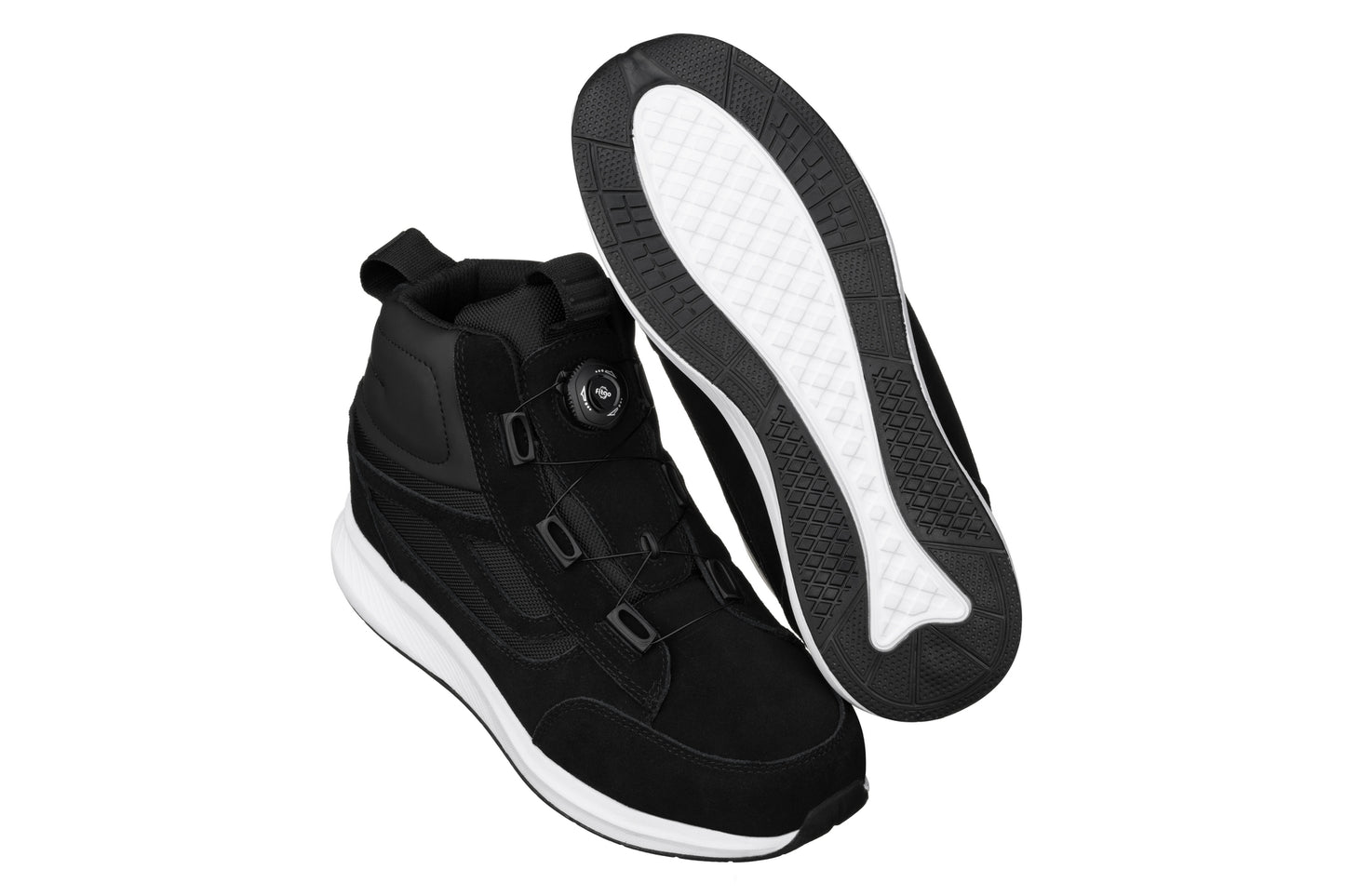 Elevator shoes height increase CALTO - S3220 - 3.2 Inches Taller (Black) - Lightweight Sneakers