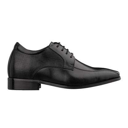 Elevator shoes height increase TOTO - Y6363 - 2.2 Inches Taller (Black) - Dress Oxford