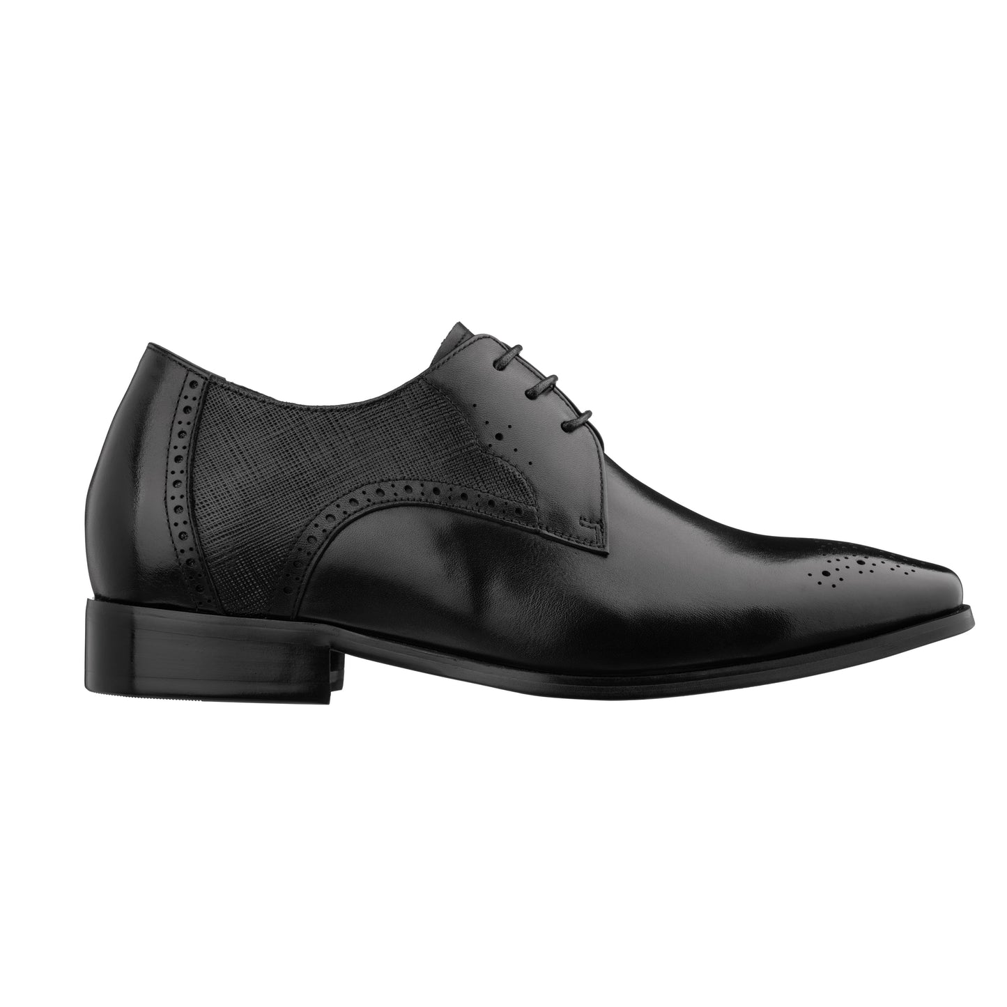 Elevator shoes height increase TOTO - Y6511 - 2.2 Inches Taller (Black) - Dress Oxford - Lightweight