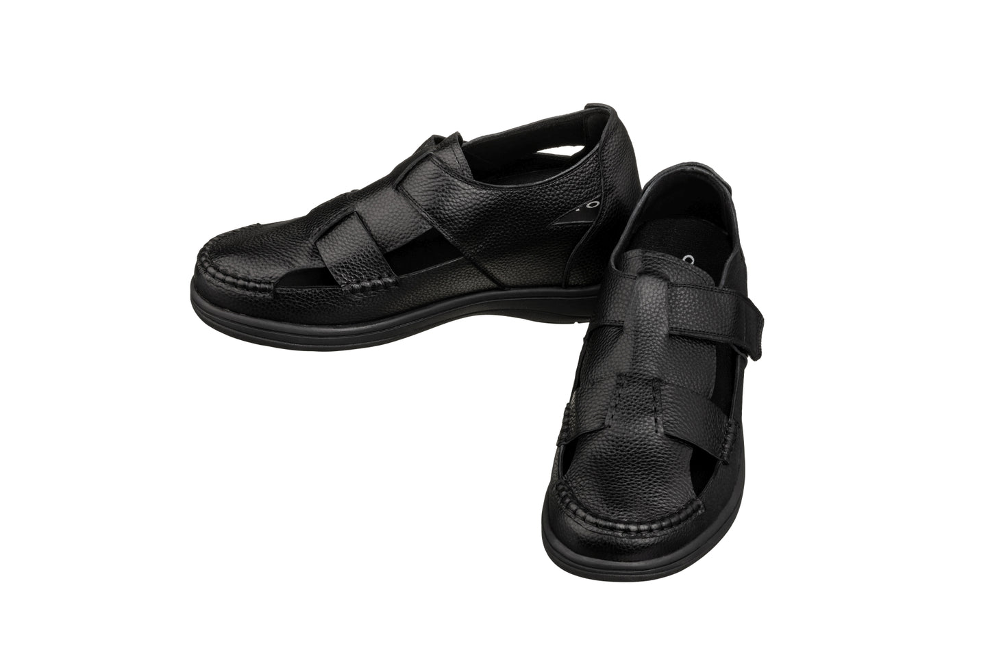 Elevator shoes height increase CALTO - K2661 - 3.2 Inches Taller (Black) - Casual Fisherman Sandal
