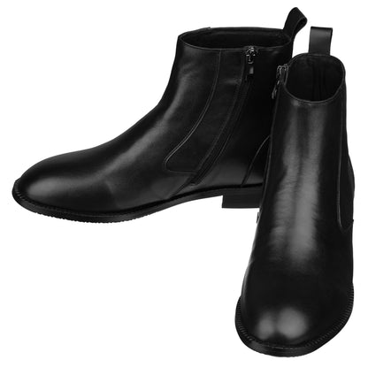 Elevator shoes height increase TOTO - K33092 - 2.6 Inches Taller (Black) - Zipper Boot