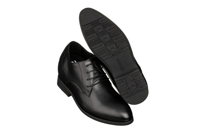 Elevator shoes height increase TOTO - K8007 - 3.6 Inches Taller (Black) - Dress Oxford