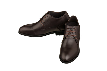 Elevator shoes height increase TOTO - K8009 - 3.6 Inches Taller (Coffee Brown) - Dress Oxford