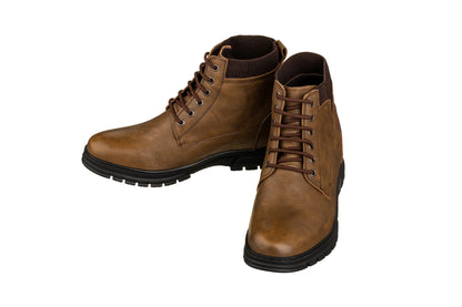 Elevator shoes height increase TOTO - K84017 - 2.8 Inches Taller (Khaki) - High Top Work Boots