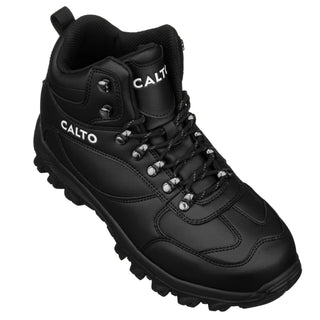 Elevator shoes height increase CALTO - S3501 - 3.2 Inches Taller (Black) - Sneakers