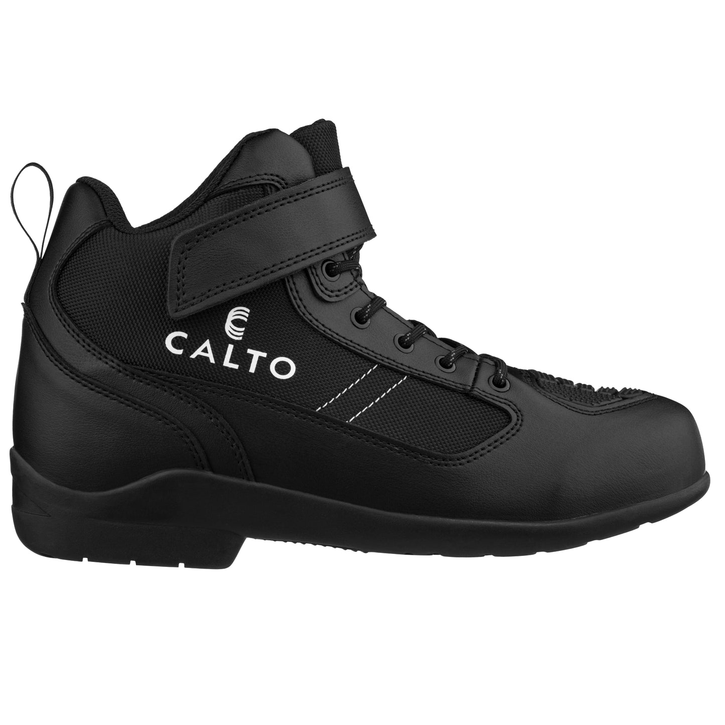 Elevator shoes height increase CALTO - S4038 - 3.2 Inches Taller (Black) - Motorcycle Boots
