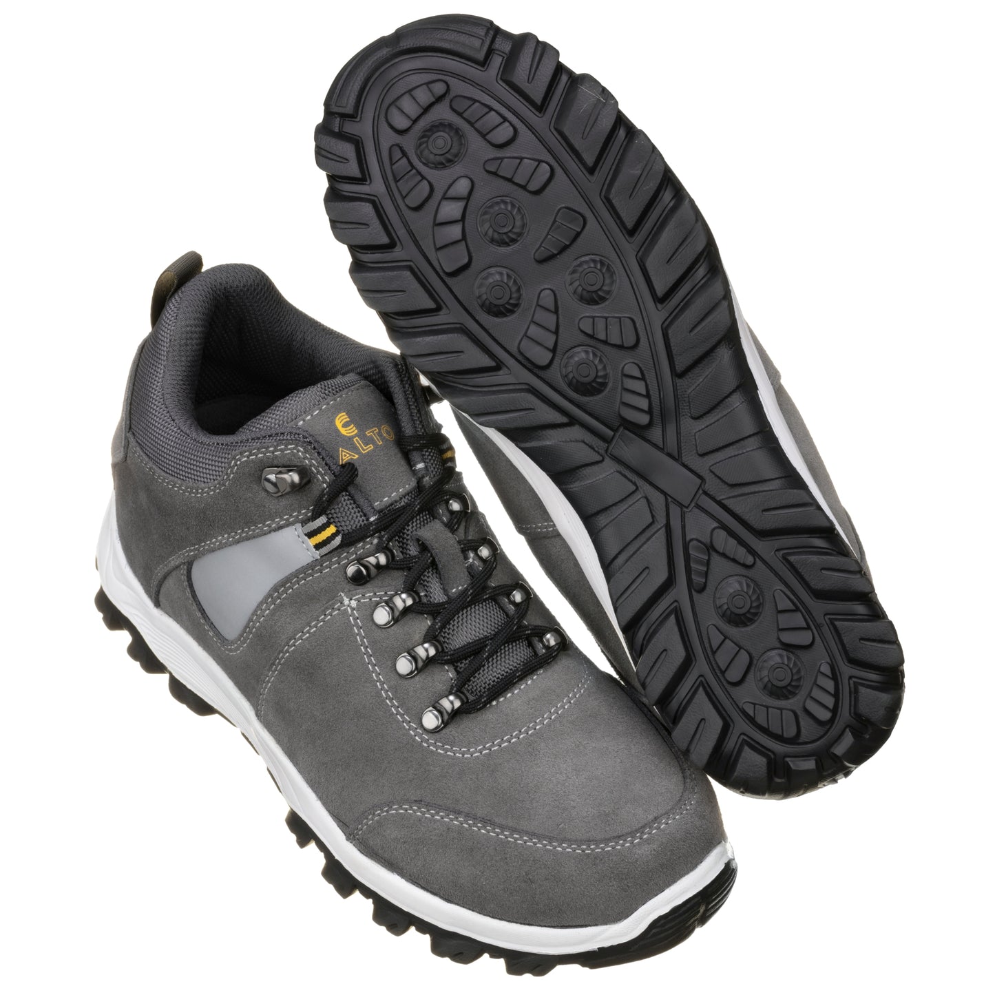 Elevator shoes height increase CALTO - S5055 - 3.2 Inches Taller (Grey) - Sneakers
