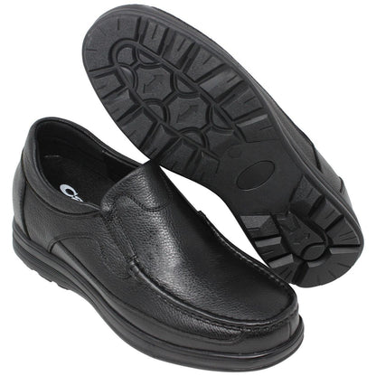 Elevator shoes height increase CALTO - G1825 - 3 Inches Taller (Black) - Lightweight