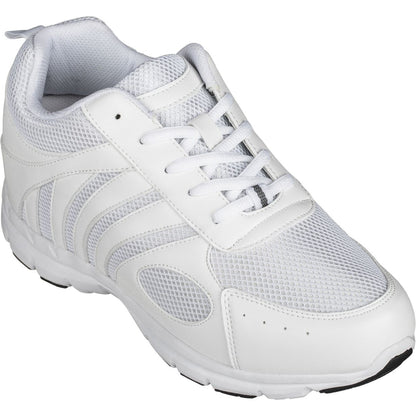 Elevator shoes height increase CALTO Light White Elevator Sneakers - Three Inches - G3303