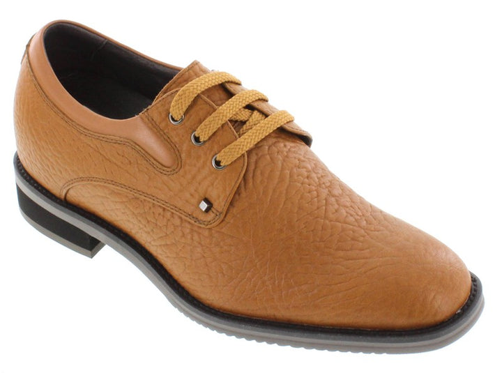 Elevator shoes height increase TOTO - H335082 - 2.8 Inches Taller (Brown Tan) - Lightweight