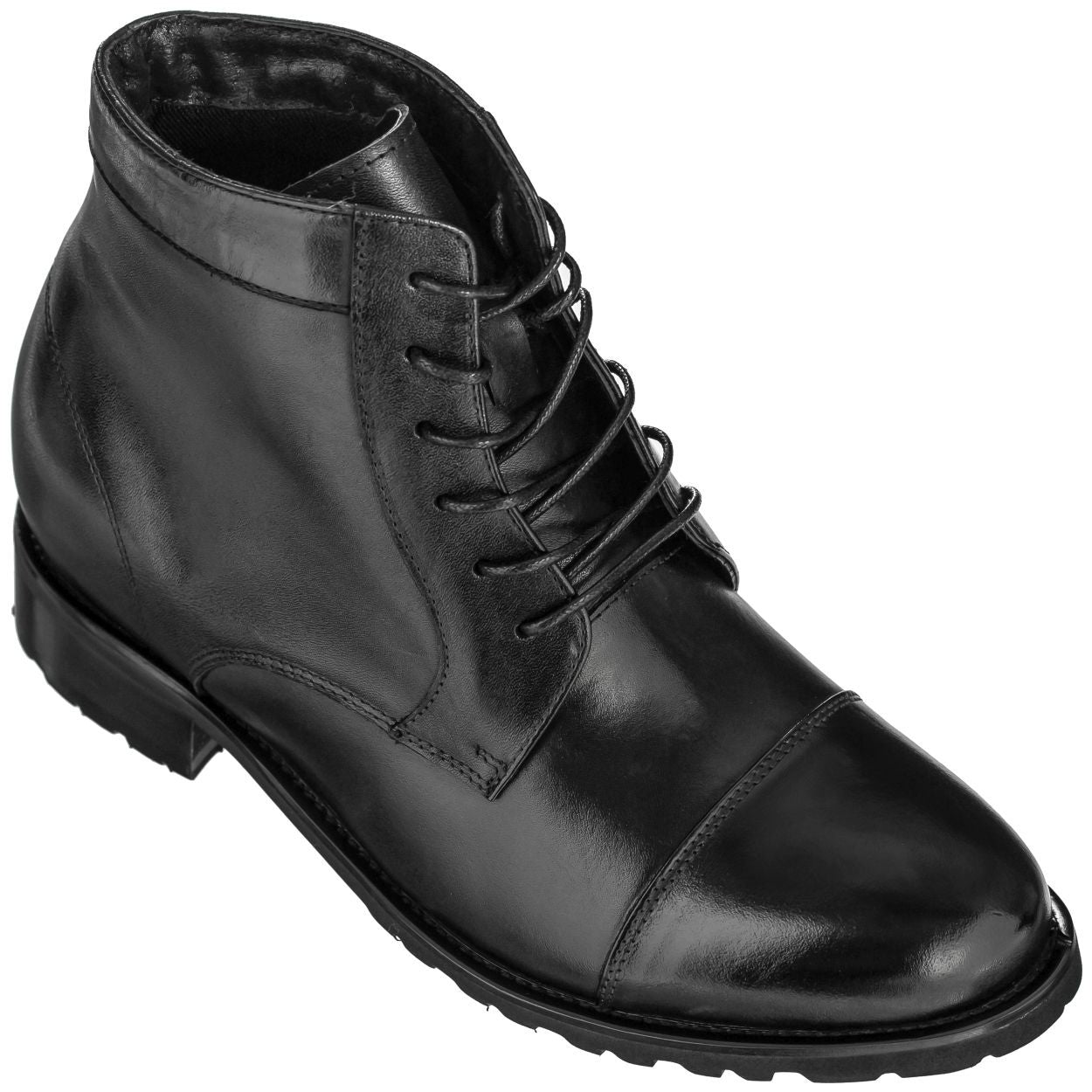 Elevator shoes height increase CALTO - T5203 - 3.6 Inches Taller (Black)