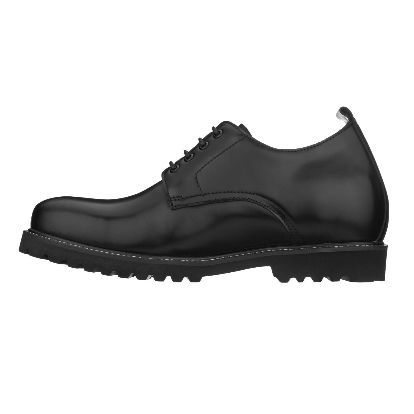 CALTO 3" Taller Black Elevator Work Shoes S9118