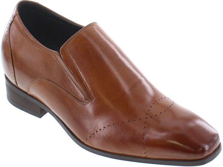 Elevator shoes height increase CALTO - G65061 - 3 Inches Taller (Dark Bronze) - Premium Faux Leather Bottom Sole - Size 6.5 Only