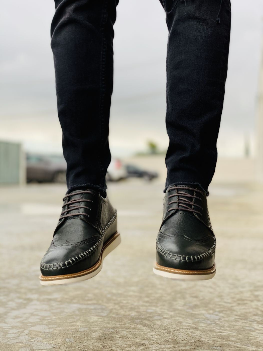 Elevator shoes height increase CALTO 2.6-Inch Taller Dark Slate Grey Elevator Shoes