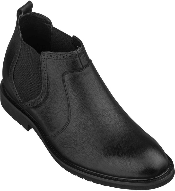 Elevator shoes height increase CALTO - S3601 - 3.2 Inches Taller (Black) - Lightweight