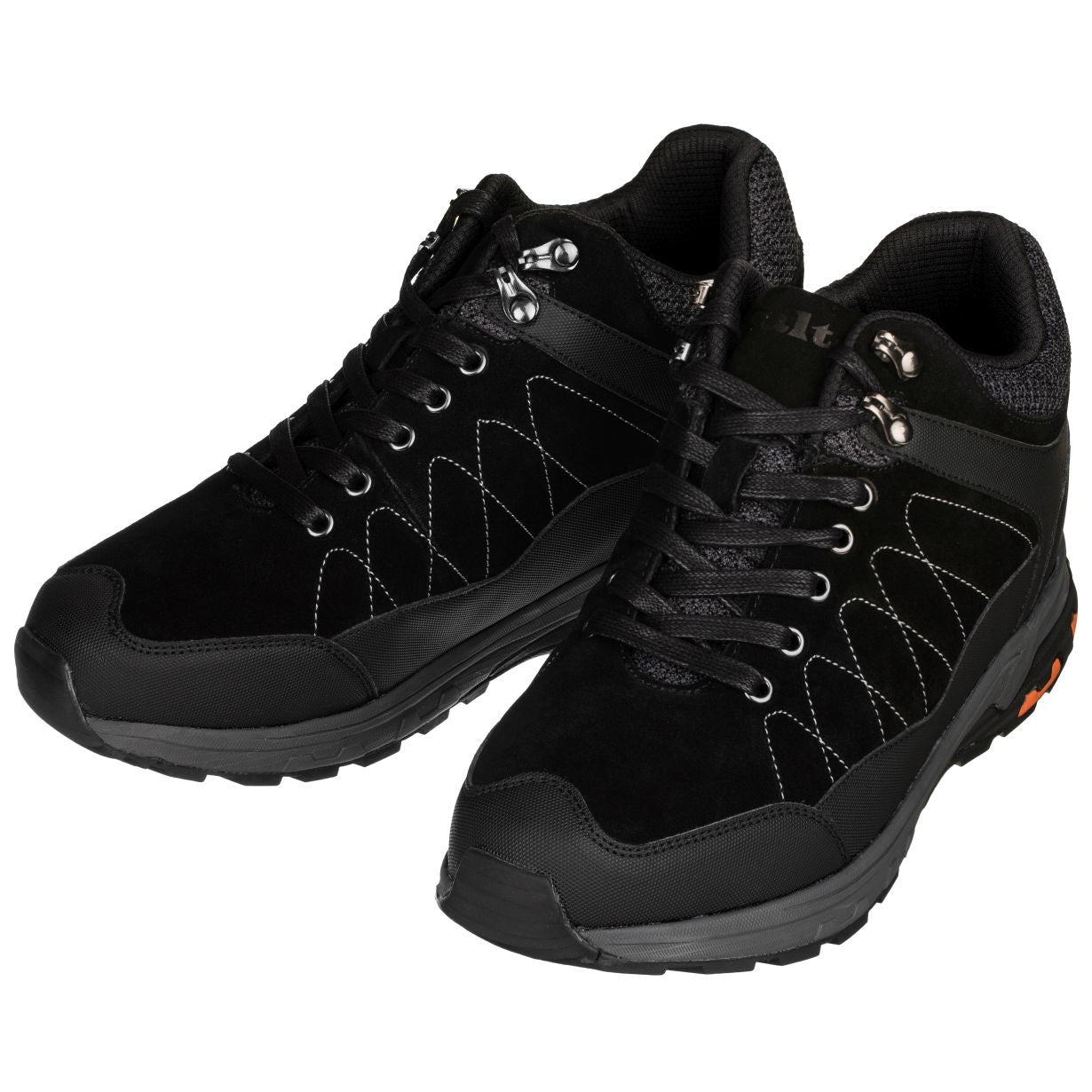 Elevator shoes height increase CALTO - H75470 - 3.2 Inches Taller (Black) - Hiking Style Boots